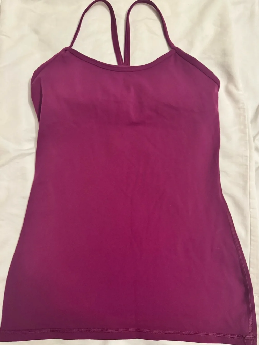 Lululemon Women’s Magenta Racerback Tank Top with Built in Bra